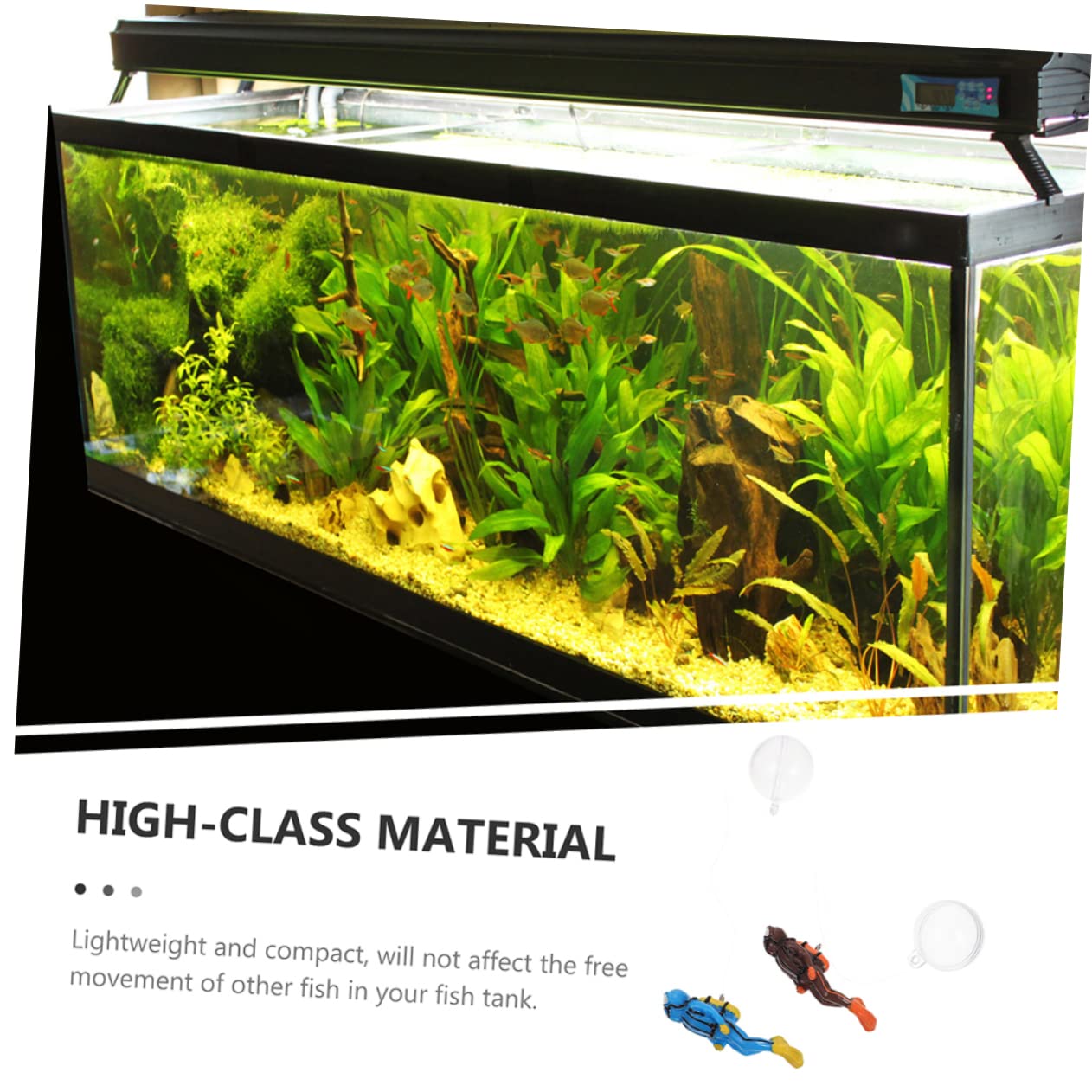 ULTECHNOVO 4 Ensembles Flotteur Plongeur Réservoir Décorations D'aquarium Rougeoyantes Décor Flottant D'aquarium Ornement De Plongeur D'aquarium Résine 4 Pièces * 4