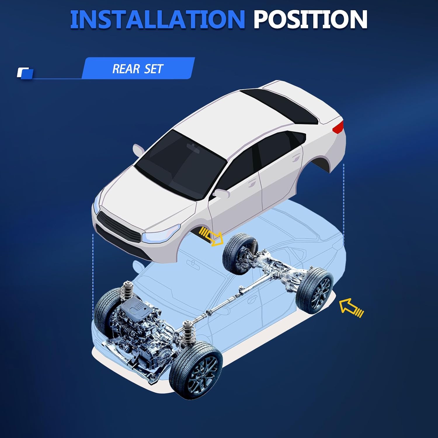 Maxfavor Rear Shock Absorbers Struts fit for 2004-2008 Ford F-150 4WD / 2009-2010 Ford F-150 RWD / 2006 2007 2008 Lincoln Mark 4WD (Replace No# 911262), Bare Shocks Suspensions Amortiguadores
