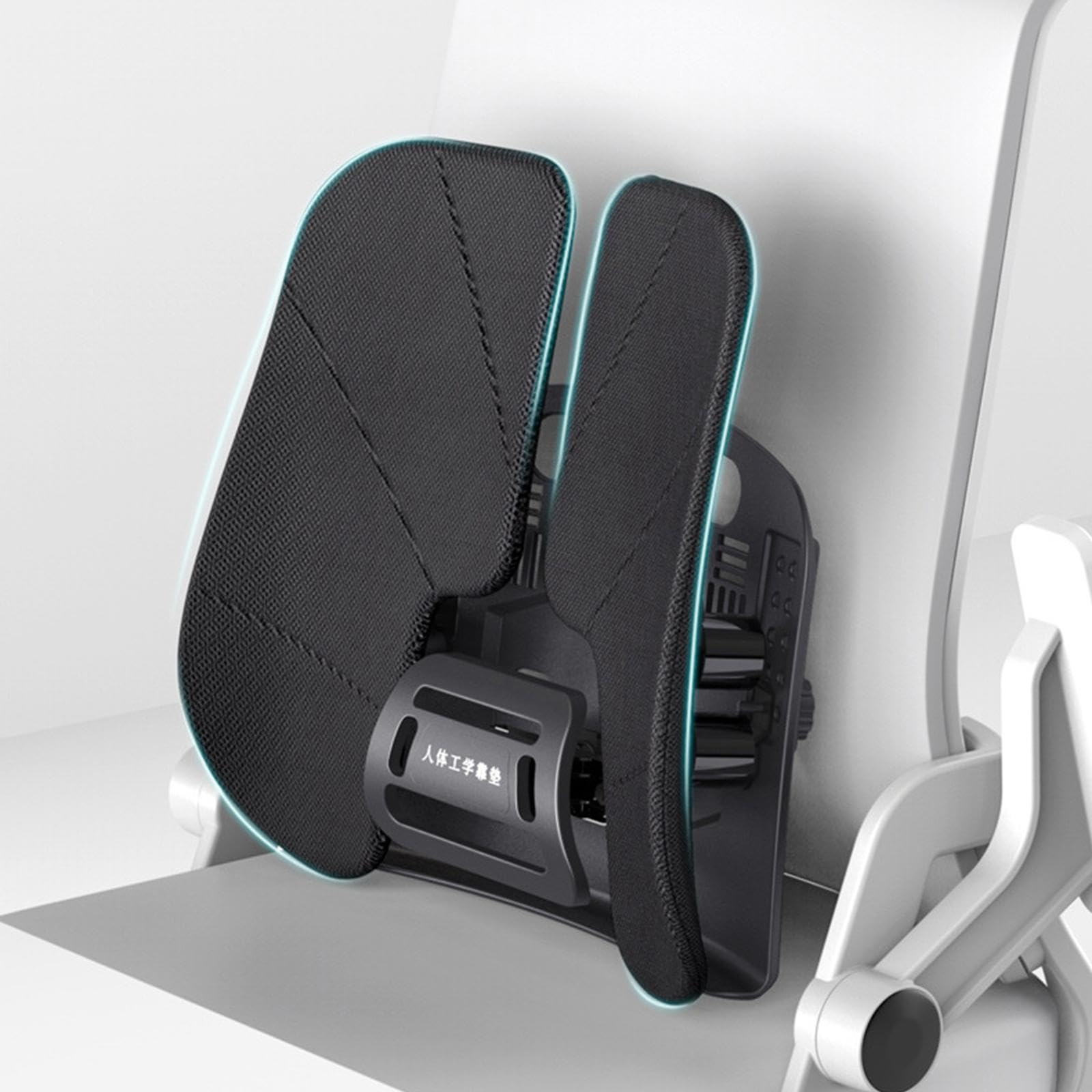 Supporto Lombare Cuscino per Seduta Ergonomico Poggiapolsi per Sedia Scrivania Cuscino Regolabile Traspirante Cuscino Schiena Lavabile Adatto per Casa, Nero
