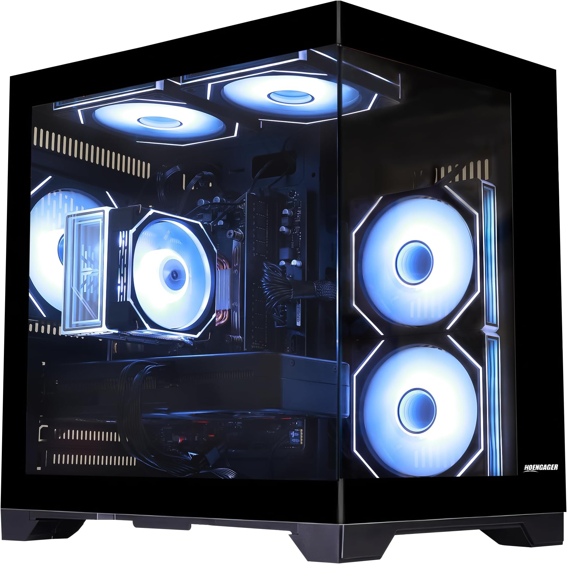 Gaming Desktop Intel Core i5 / 13400F 2.5-4.6 GHz 10 Core / Radeon RX 9060 XT 16GB / DDR4 3200MHz 32GB Memory/1TB PCIe SSD/Wi/Fi & Bluetooth/Win 11 Prebuilt Tower RGB Computer/Black