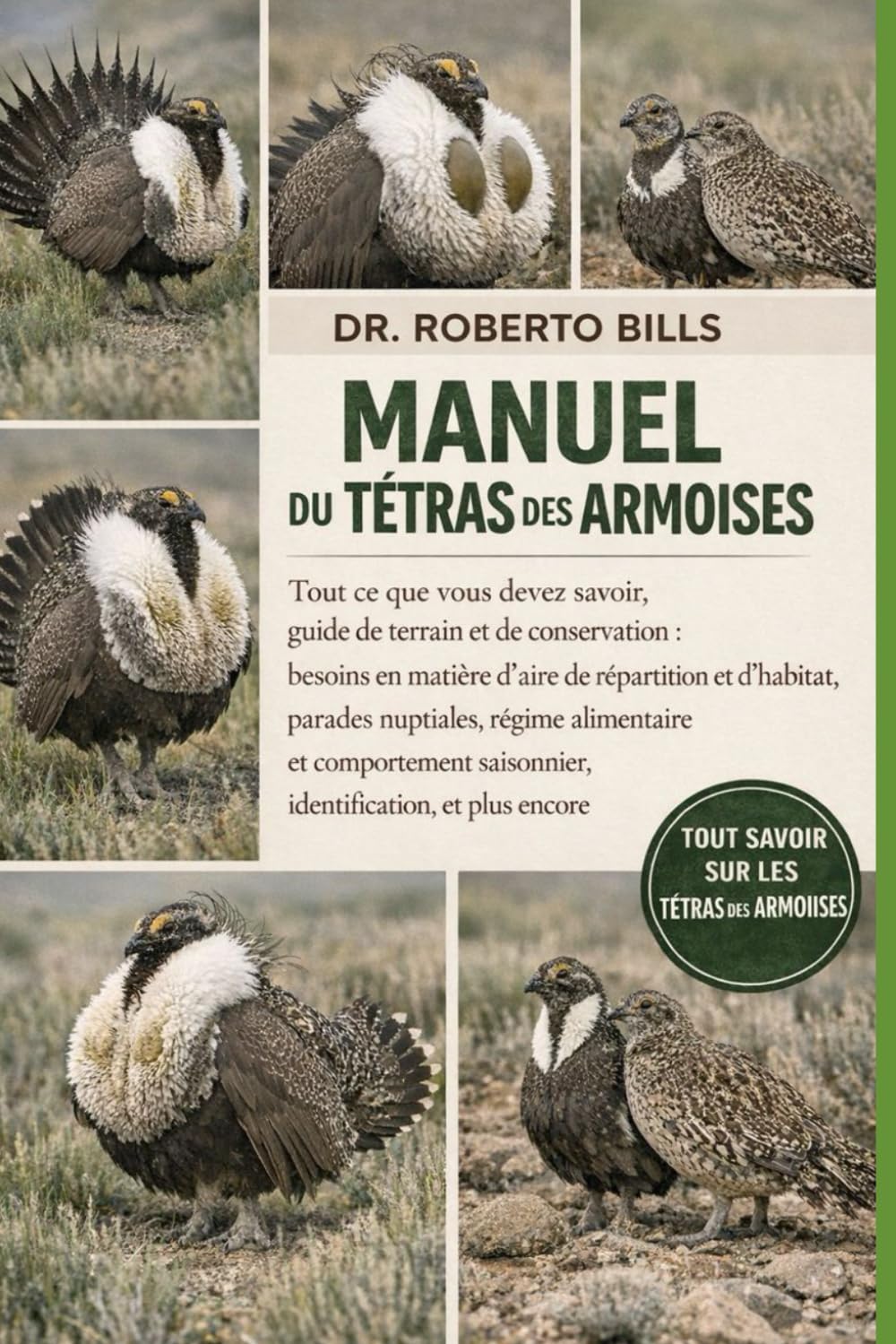 MANUEL DU TÉTRAS DES ARMOISES: Tout ce que vous devez savoir, guide de terrain et de conservation : besoins en matière d’aire de répartition et ... saisonnier, identification, et plus enc...