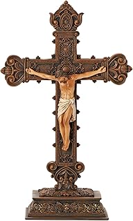 Joseph's Studio by Roman - Collection, 14.5" H Standing Crucifix, Made from Resin, High Level of Craftsmanship and Attenti...