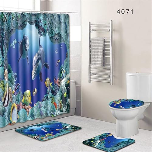 Home Garden Bath Miami Dolphins Decorative Bath Shower Curtain