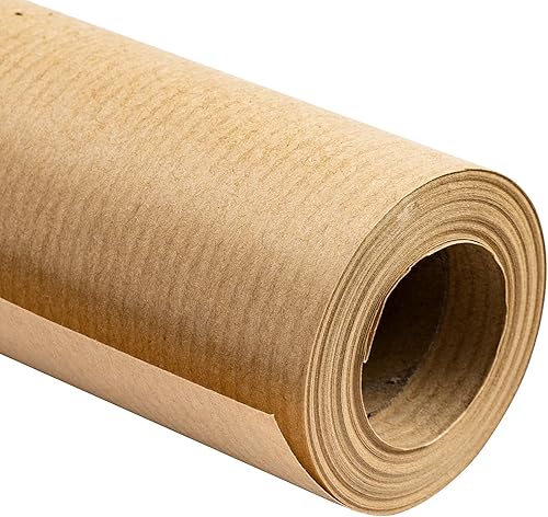 RUSPEPA Rollo de papel kraft negro 17.5 pulgadas x 32.8 pies Papel de estraza forrado teñido reciclable perfecto para manualidades, arte,