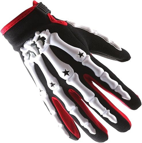 1Storm Guantes de motocross juveniles para motocicleta, BMX, MX, ATV, motocross, bicicleta, esqueleto, ciclismo, guantes para niños