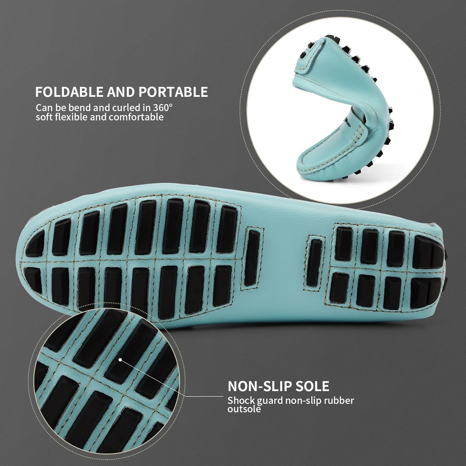 Artisure Women's Classic Comfort Leather Penny Loafers Casual Slip-Ons Lightweight Walking Flats Driving Mocs Boat Shoes - Image 6