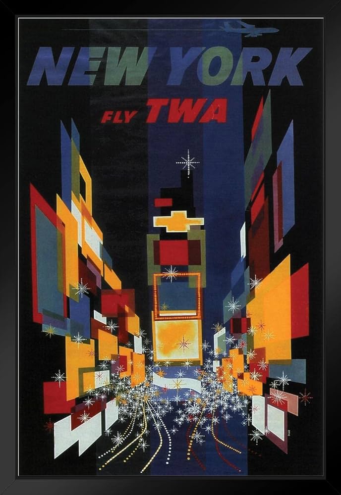 FLY TWA NEW YORK 壁掛けアート Amazon.co.jp: ニューヨーク・フライ TWA ビンテージ トラベル