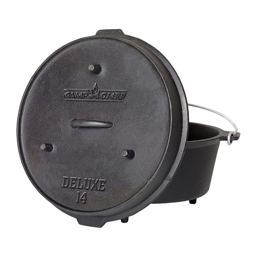 Camp Chef 12 Qt Seasoned Cast Iron Dutch Oven