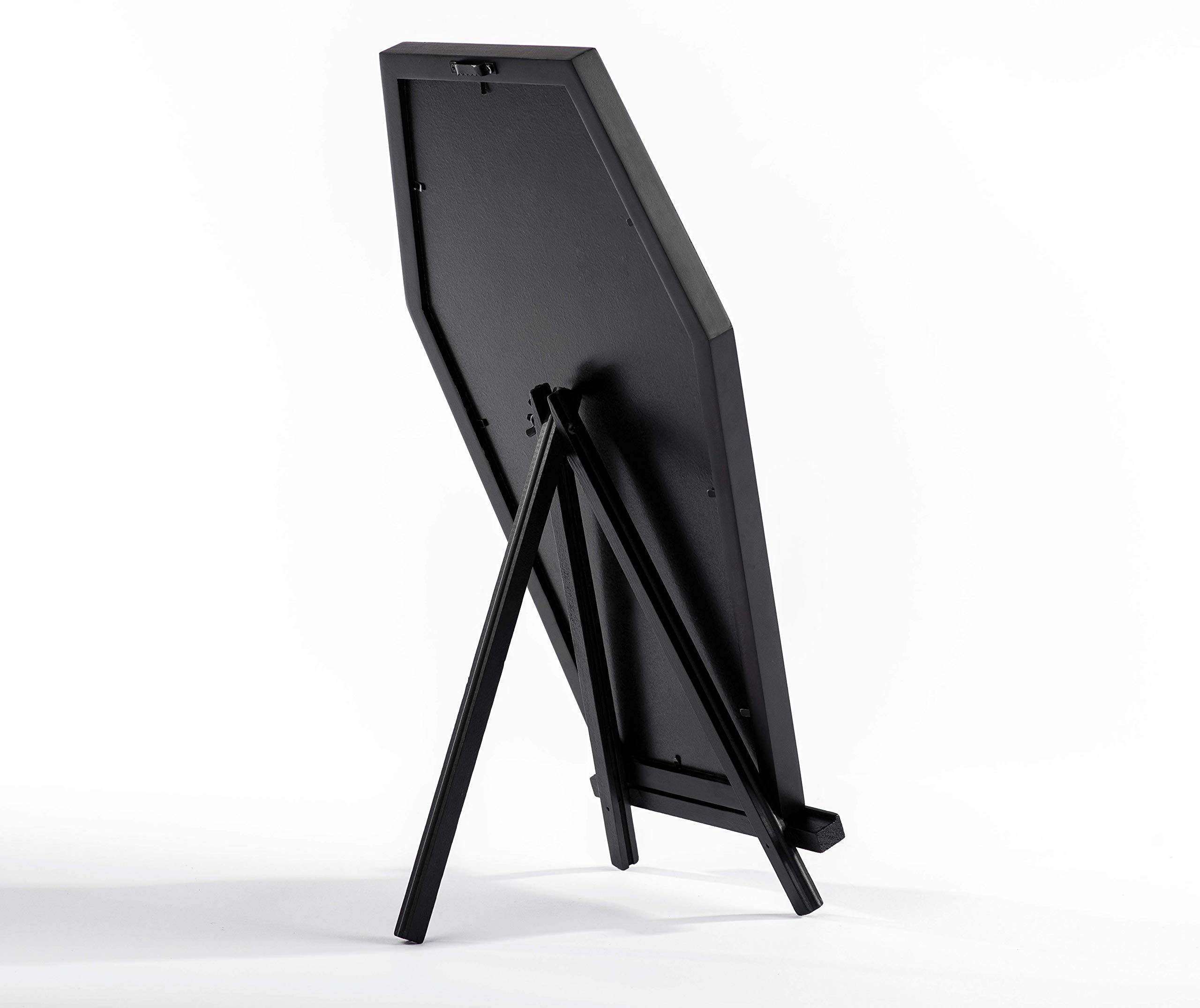 Coffin Letter Board +3D Bat Stickers +650 Characters, Spooky & Seasonal Emojis, Wooden Stand - 17x10.5 Inches - Coffin Shaped Goth Decor Sign Witchy Halloween Decorations Gothic Decor Birthday Wedding Home Spooky Gifts: Pink