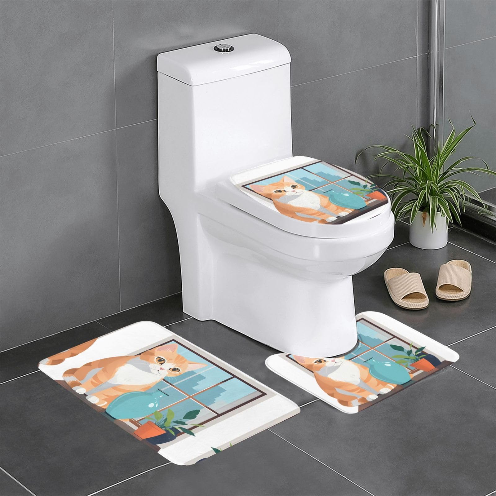 Tapis de salle de bain antidérapants lot de 3 sécurité