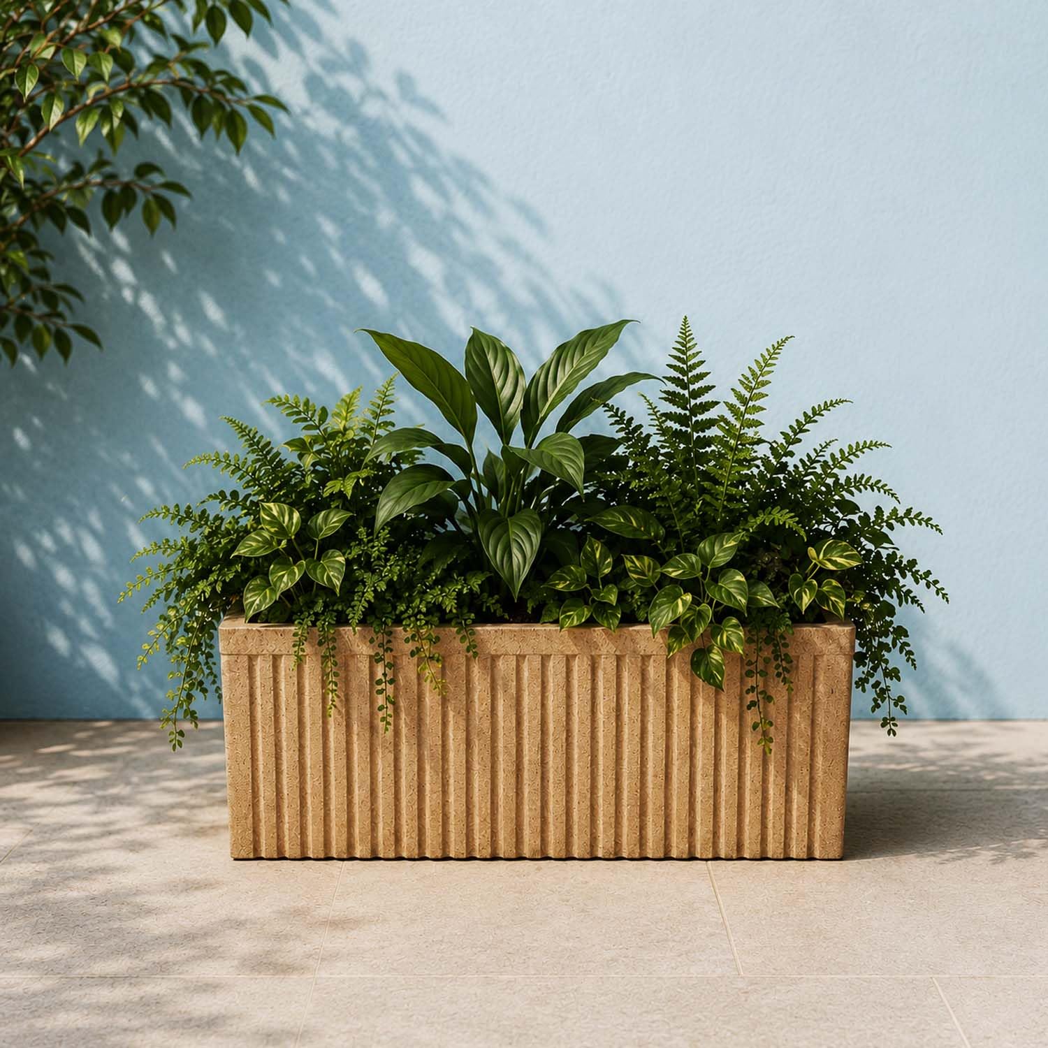 Go Hooked Rectangular Planter - Modern Stone Design -10