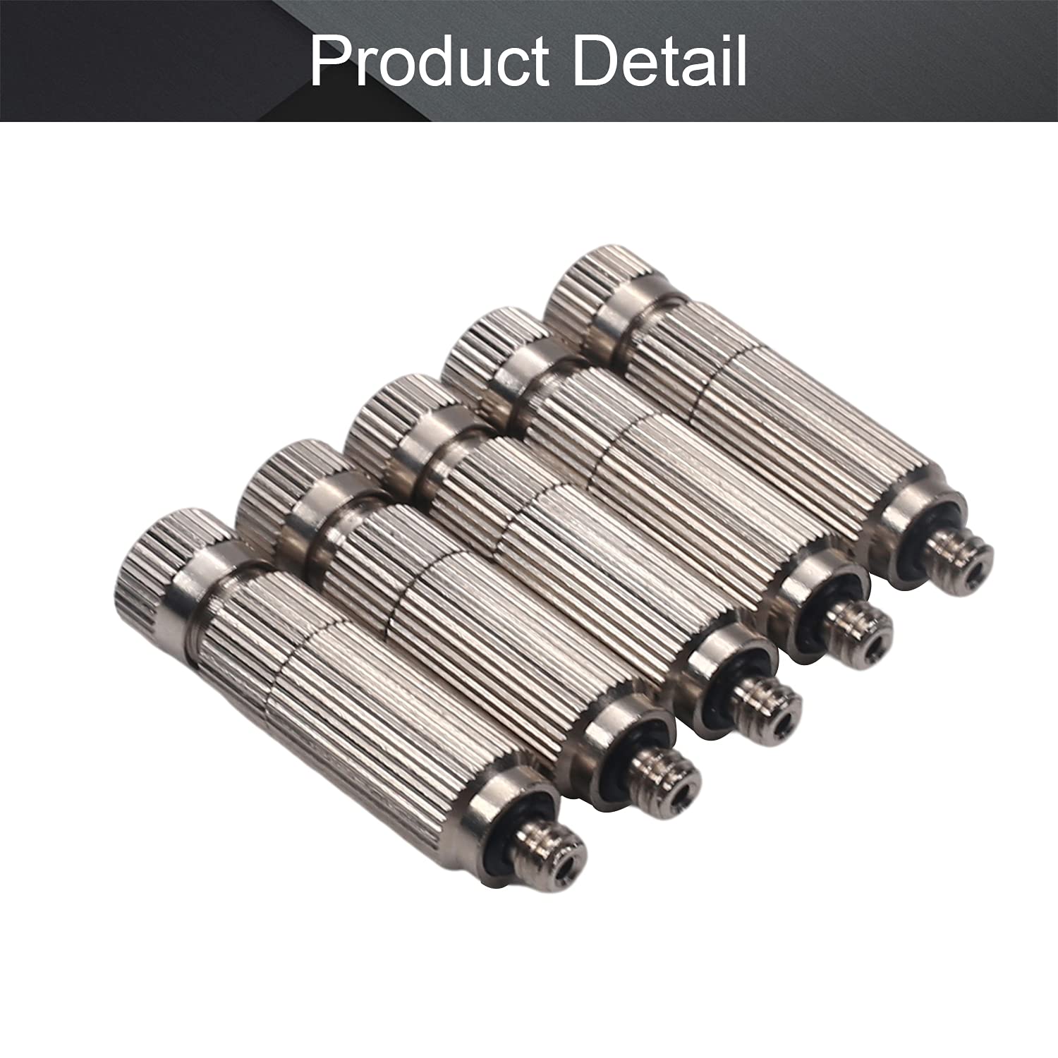0.15mm Orifice Diamètre 38mm Longueur Laiton Brume Buse Ton Argent 5PCS