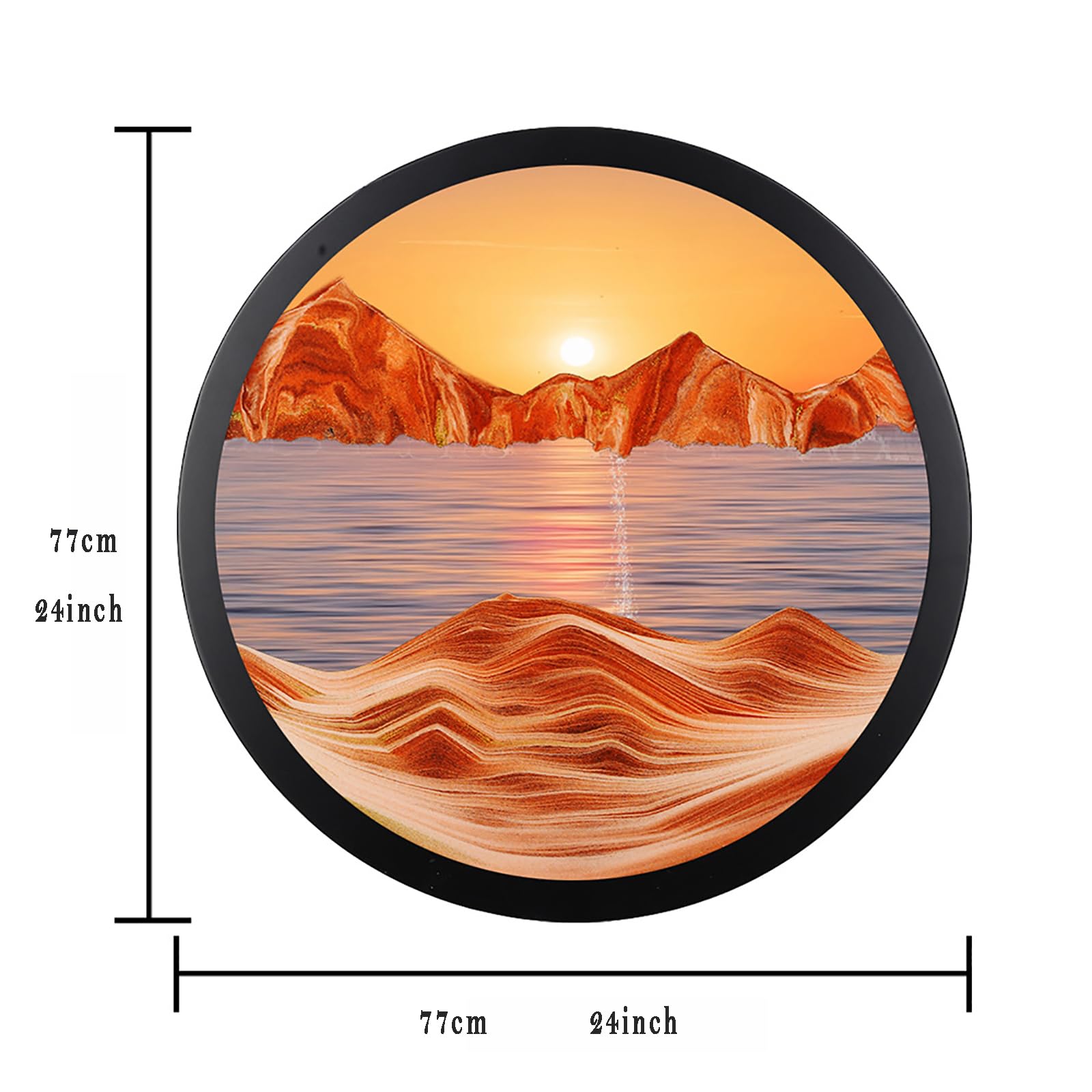 Amazon.co.jp: サンドアート リキッドモーション 24インチ 壁掛け 360