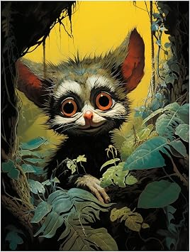 CAPITUNEISKINEPA Bush Baby Poster Gift Cute Posters Big Posters 18" x 24"