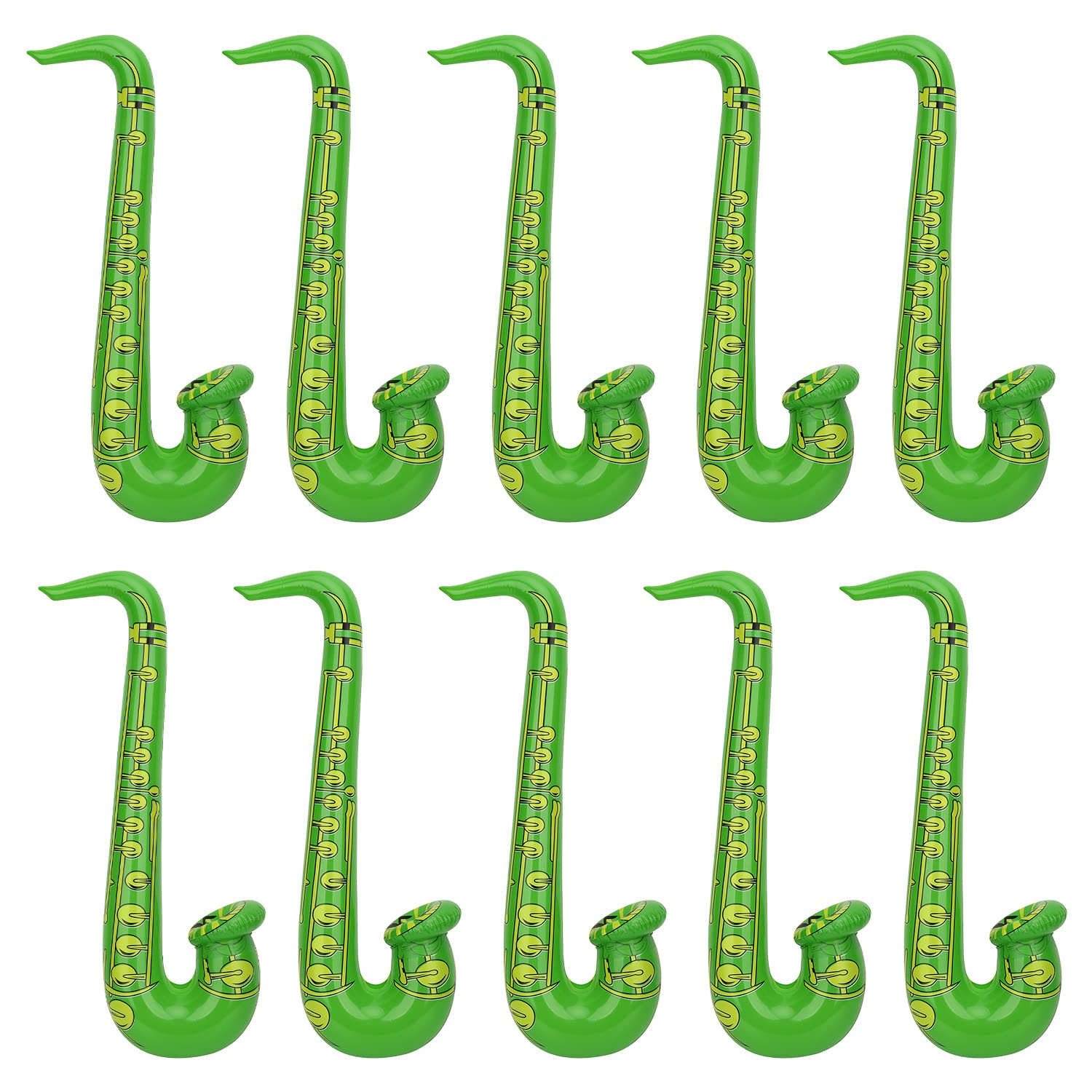 Trimming Shop Inflatable Saxophone Balloon 12pcs, Green