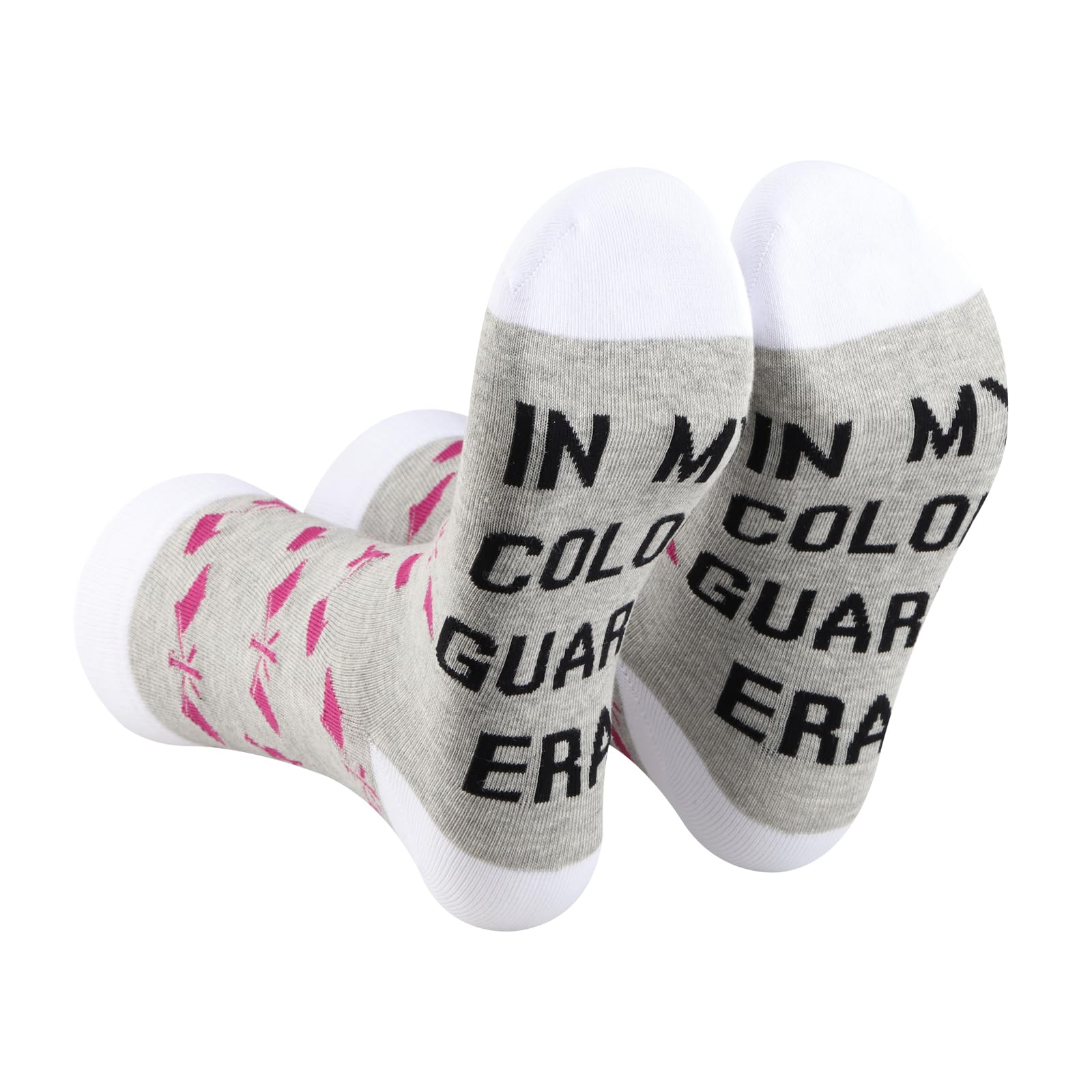 PXTIDY2 Pairs Color Guard Socks - Themed Gift for Flag Girl & Senior Color Guard