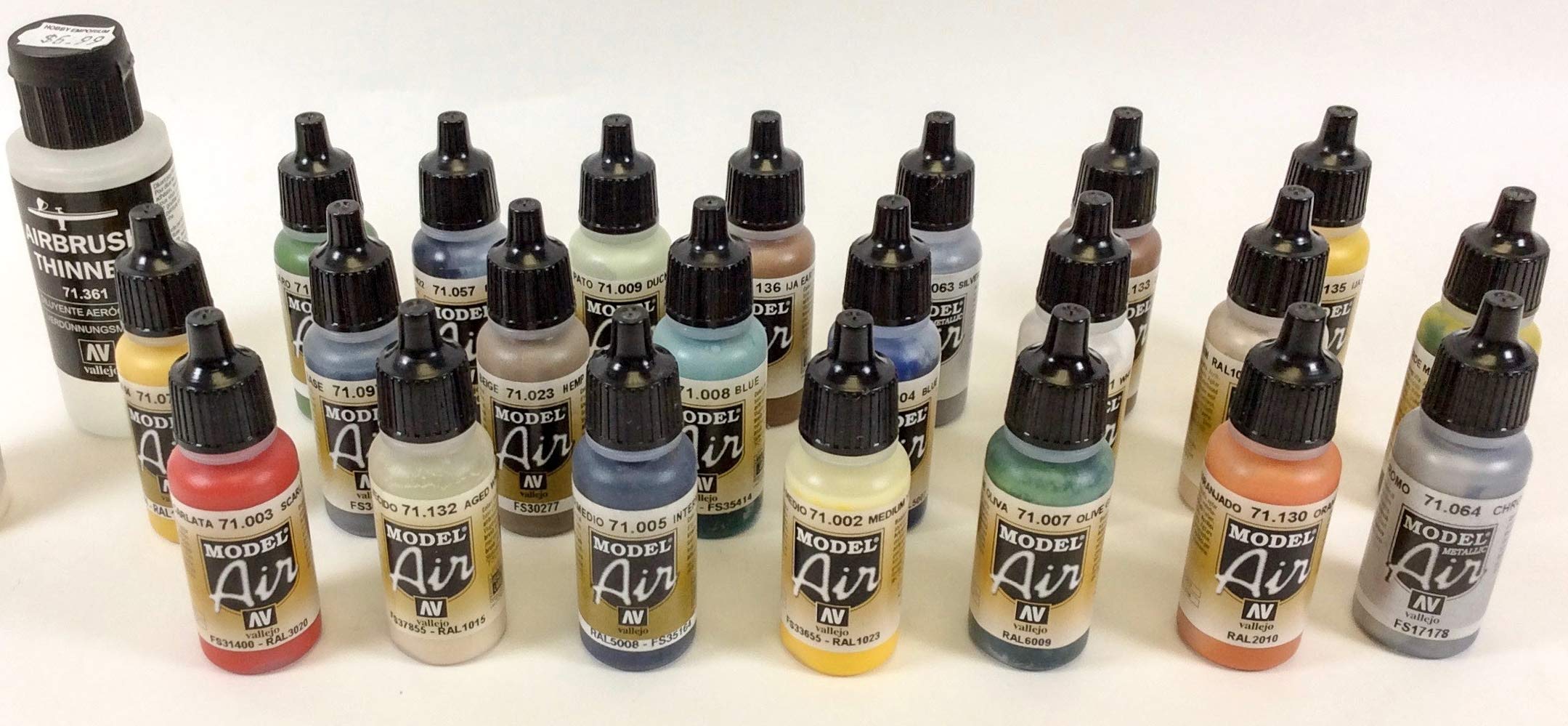 Der beste Airbrush Komplett Set3 mit Vallejo Farben für Modellbau und 3D Drucker-Produkt / 3D PRINT Miniatures Postprocessing Kit 3
