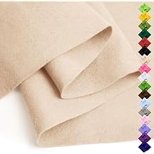 Soft Felt Fabric Sheet 18" x 36", 1.6mm Acrylic Craft Felt, Beige | Soft Thick Felt by The Yard, Large Precut Sheet, Nonwoven Fabric for Sewing DIY Crafts, Classroom & Home Decor