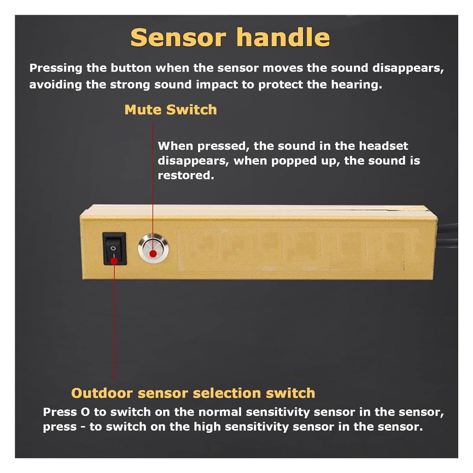 Detector de fugas de agua de tuberías subterráneas de alta precisión, sensor geófono ultrasónico de fugas de agua de 3 metros, sensor geófono de fugas de agua para uso doméstico y al aire libre