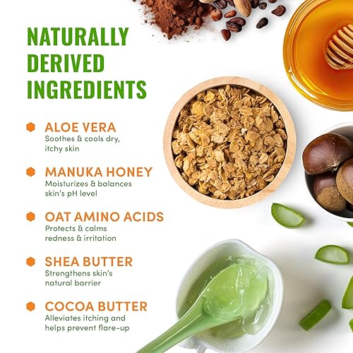 Miniatura 4 de Crema para eccema para bebés, hidratante para piel seca, picazón, piel sensible y sarpullido del pañal, loción de mantequilla corporal de larga