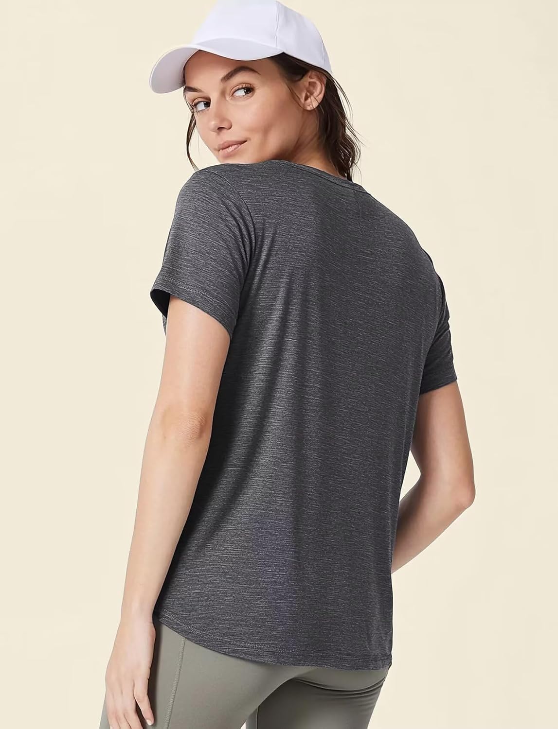 Zengjo Womens Athletic Shirts Short Sleeve Loose-Fit Activewear Tops Soft Lightweight Yoga Gym Summer Casual - Image 4