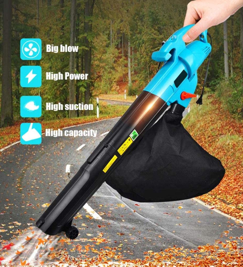 Soplador de Hojas eléctrico para jardín con Bolsa recolectora