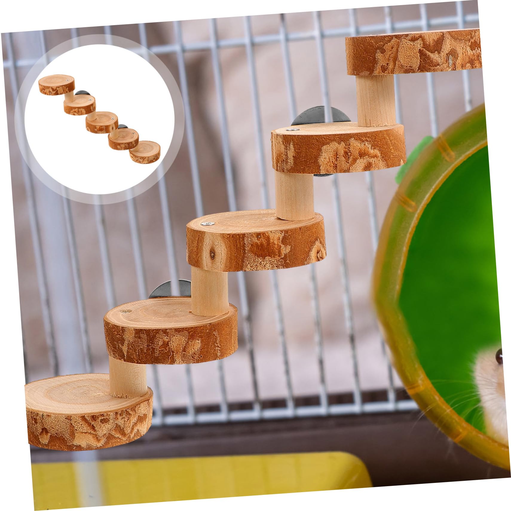 SUPVOX 4 Pz Giocattolo per criceti Giochi per criceti Giochi Criceto Gabbia per criceti Scala per Animali Fai da Te Forniture per Gabbie per criceti cincillà Scala a pioli Scala in Legno