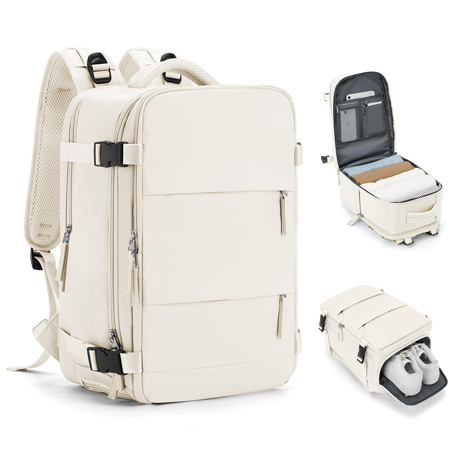 Zaino Bagaglio a Mano Ryanair 40x20x25 Zaino Aereo Borse da Cabina per Easyjet 45x36x20 Zaino da Viaggio donna con porta ricarica USB, Borsa da Viaggio aereo Zaino Computer Impermeabile Casual Daypack