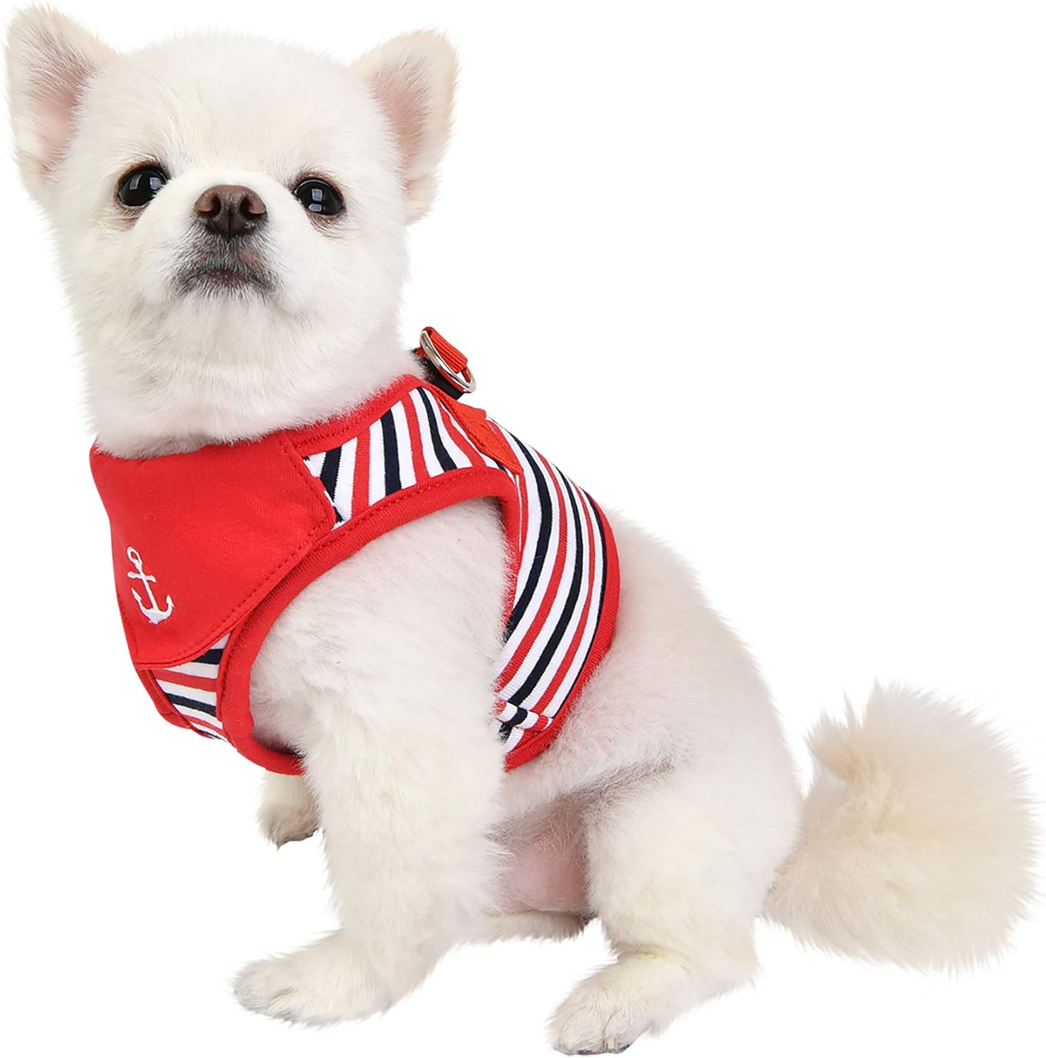 Puppia Seaman Harness B Dog Harness, Red, M