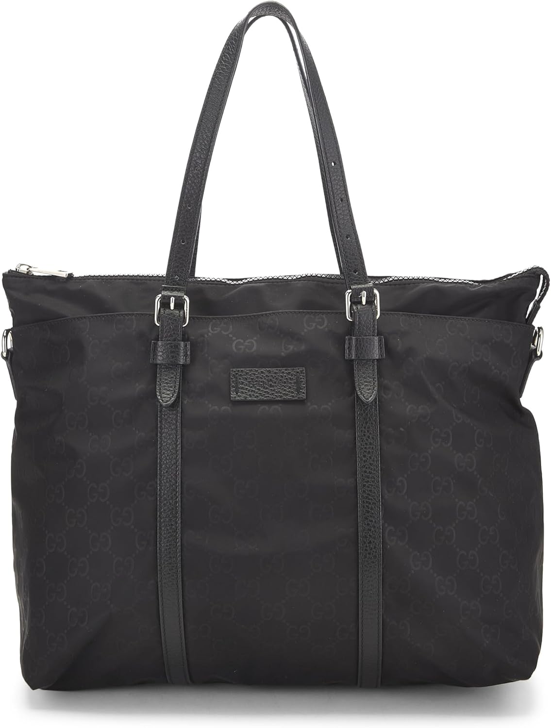 Pre-loved Black GG Nylon Tote, Black