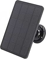 Carregador de painel solar de alta eficiência de 10 W para Pro 3 Pro 4 Ultra Go 2, kit de carregador solar portátil monocristalino à prova d'água IP65 para câmeras de vigilância (preto)