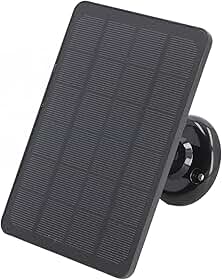 Carregador de painel solar de alta eficiência de 10 W para Pro 3 Pro 4 Ultra Go 2, kit de carregador solar portátil monocristalino à prova d'água IP65 para câmeras de vigilância (preto)