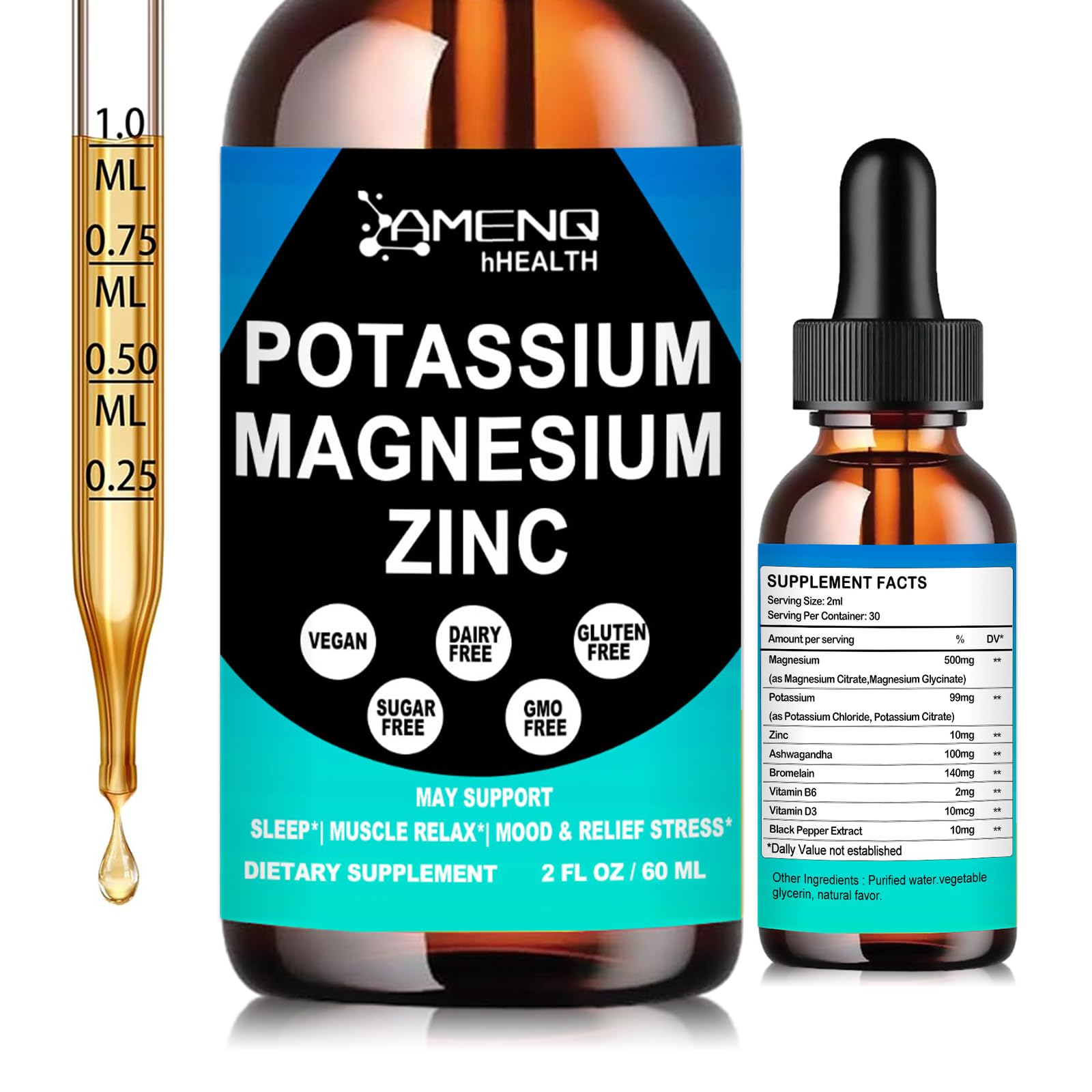 Potassium Magnesium Supplement, High Absorption Magnesium Potassium Complex