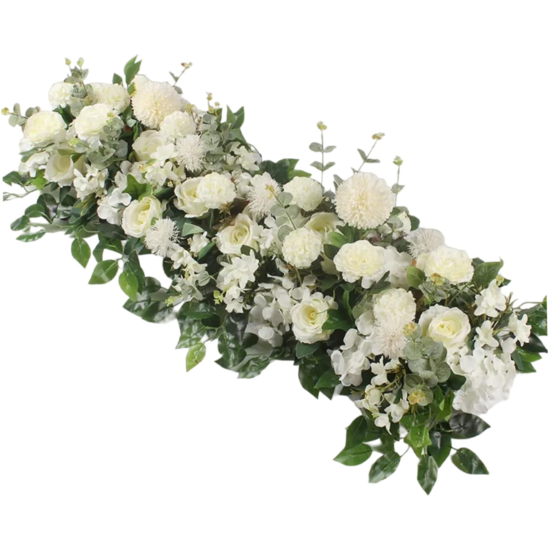 Fleurs d'arc de mariage blanches de 39 pouces pour décoration de fête réussie