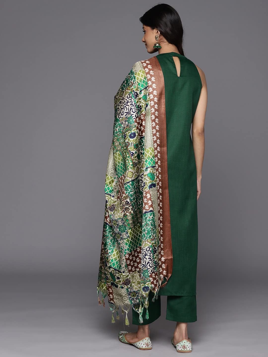 HSD Zestaw kurti dla kobiet w stylu indyjskim z dupatta indyjska odzież imprezowa zestaw kurta dla kobiet ze spodniami