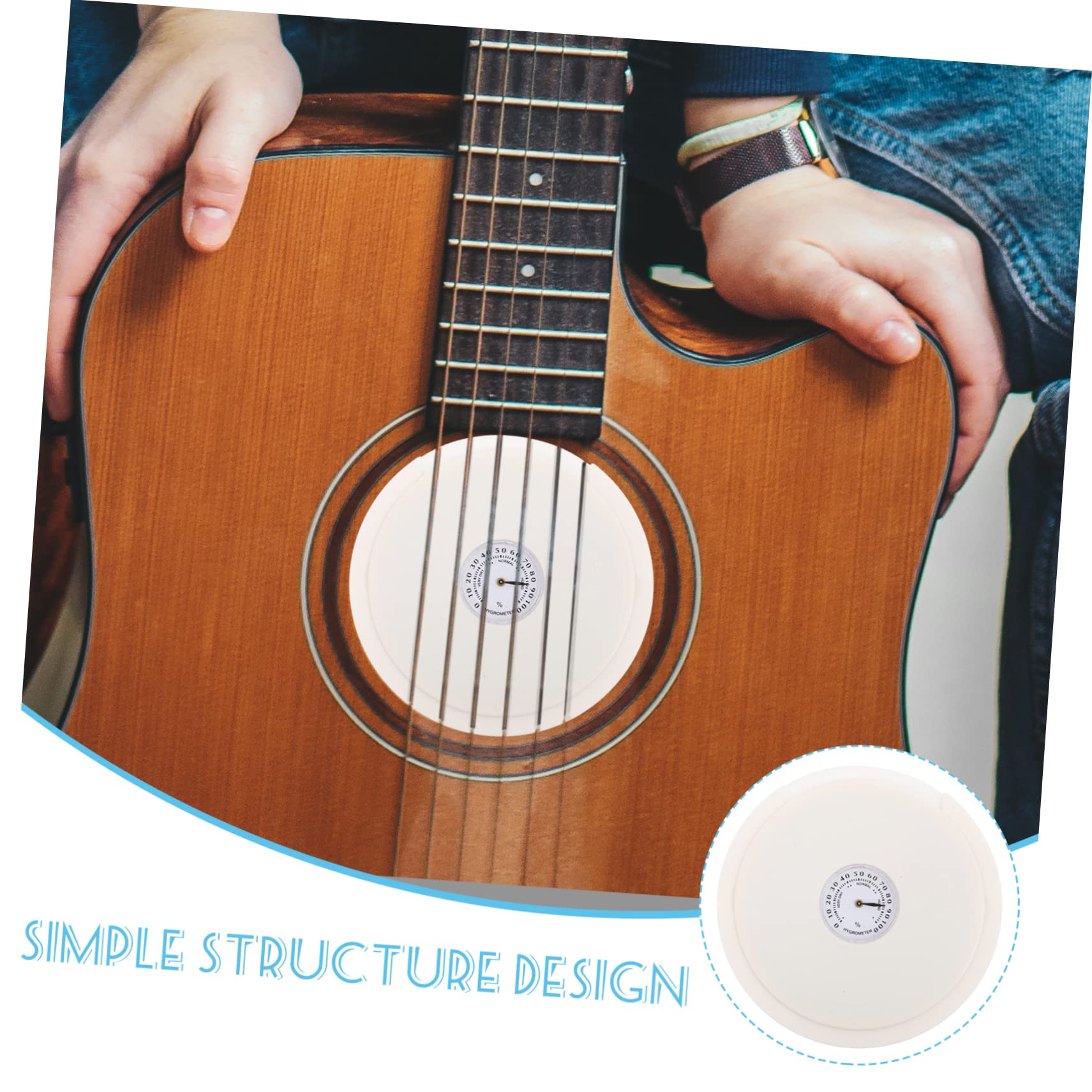 ibasenice 5pezzi Umidificatore Per Chitarra Acustica Con Igrometro Kit Manutenzione Facile Da Installare Controllo Umidità Affidabile e Preciso Per Strumenti Musicali Accessorio Per