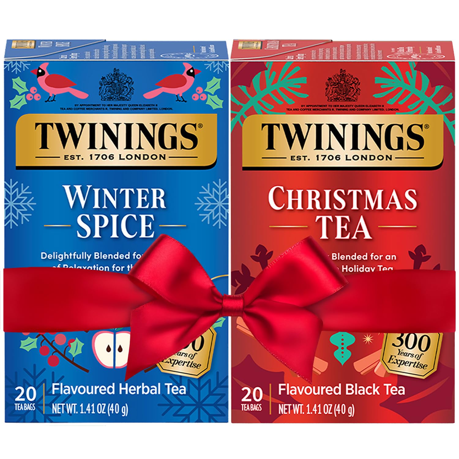 Twining Tea Bags Bundle Set - Christmas-Tea and Winter Spice | Perfect for Holidays and Winter Season | Taste that Soothes the Senses | Natural Ingredients