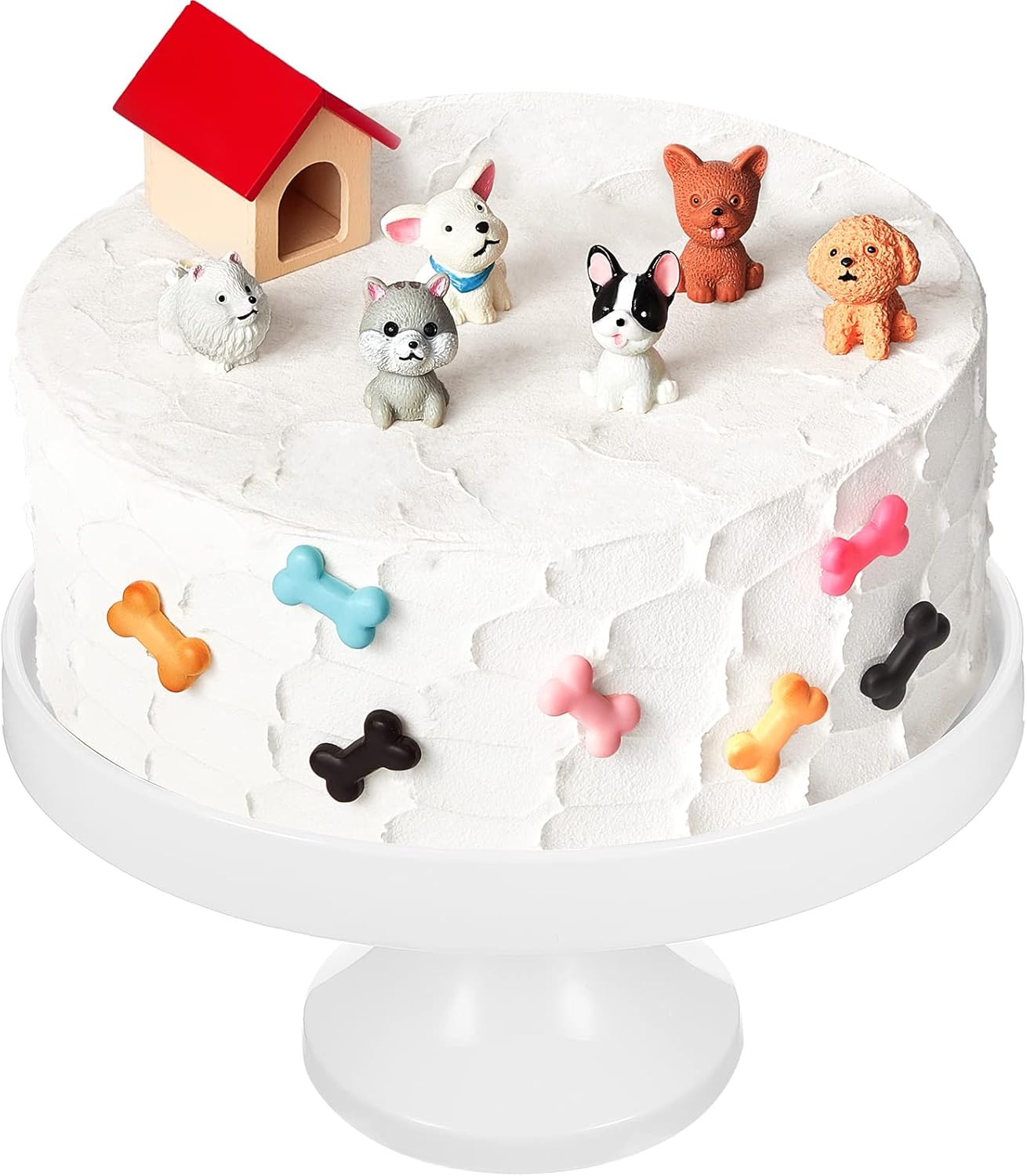 18 Pcs Realistic Dog Cake Topper Dog Figurines Dog Happy