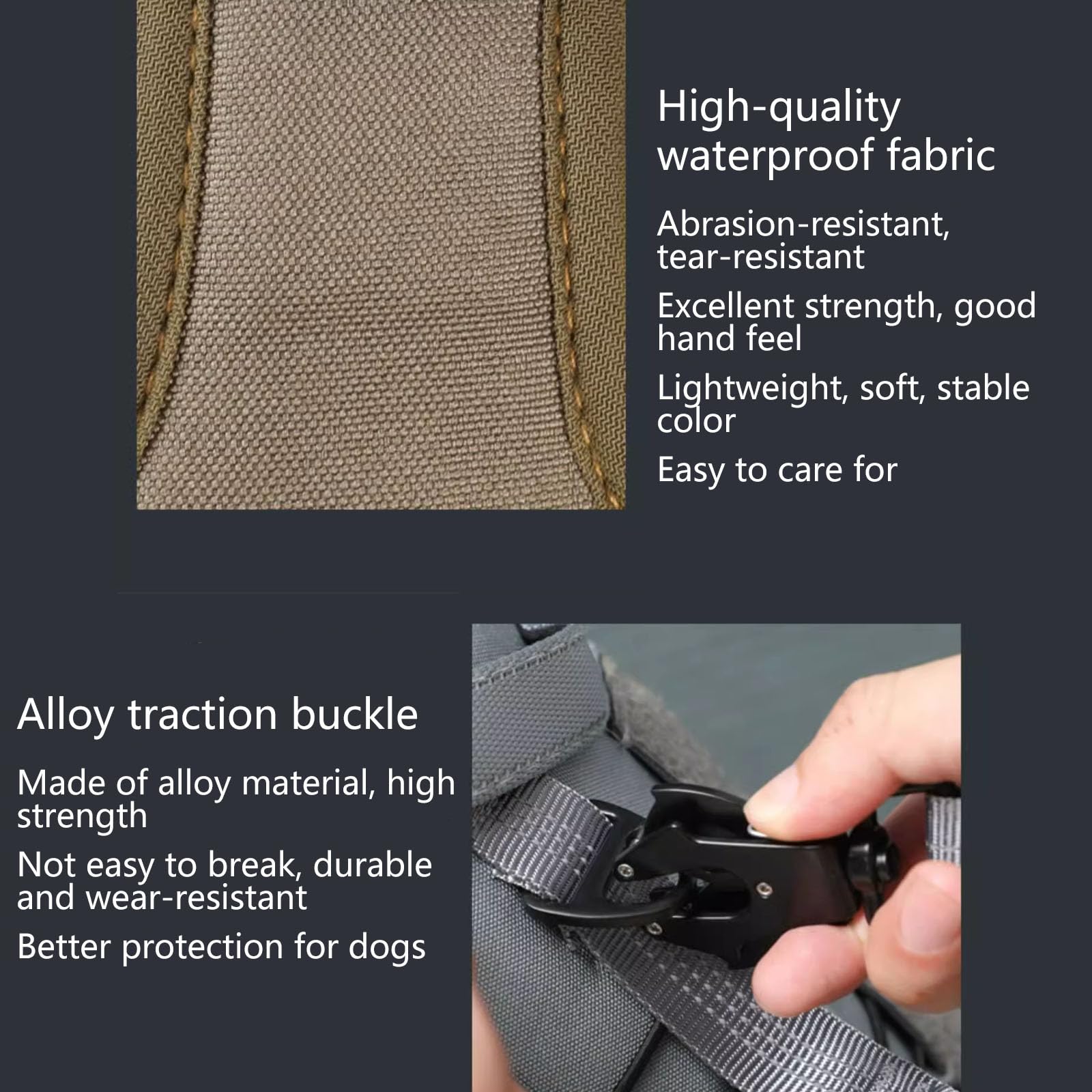 Arnés Táctico De Malla Transpirable para Perros, Arnés Reflectante, Chaleco De Servicio Antitirones con Clip Frontal Y 2 Asas, Ajustable para Perros Medianos Y Grandes,H,XL