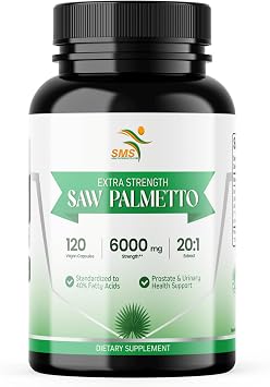 Saw Palmetto Extra Strength 201 Extract, 40% Fatty Acids, 120 Vegan Capsules, 4 Month Supply, Concentrated and Standardized 20X Extract, Non-GMO, All-Natural, Made in the USA