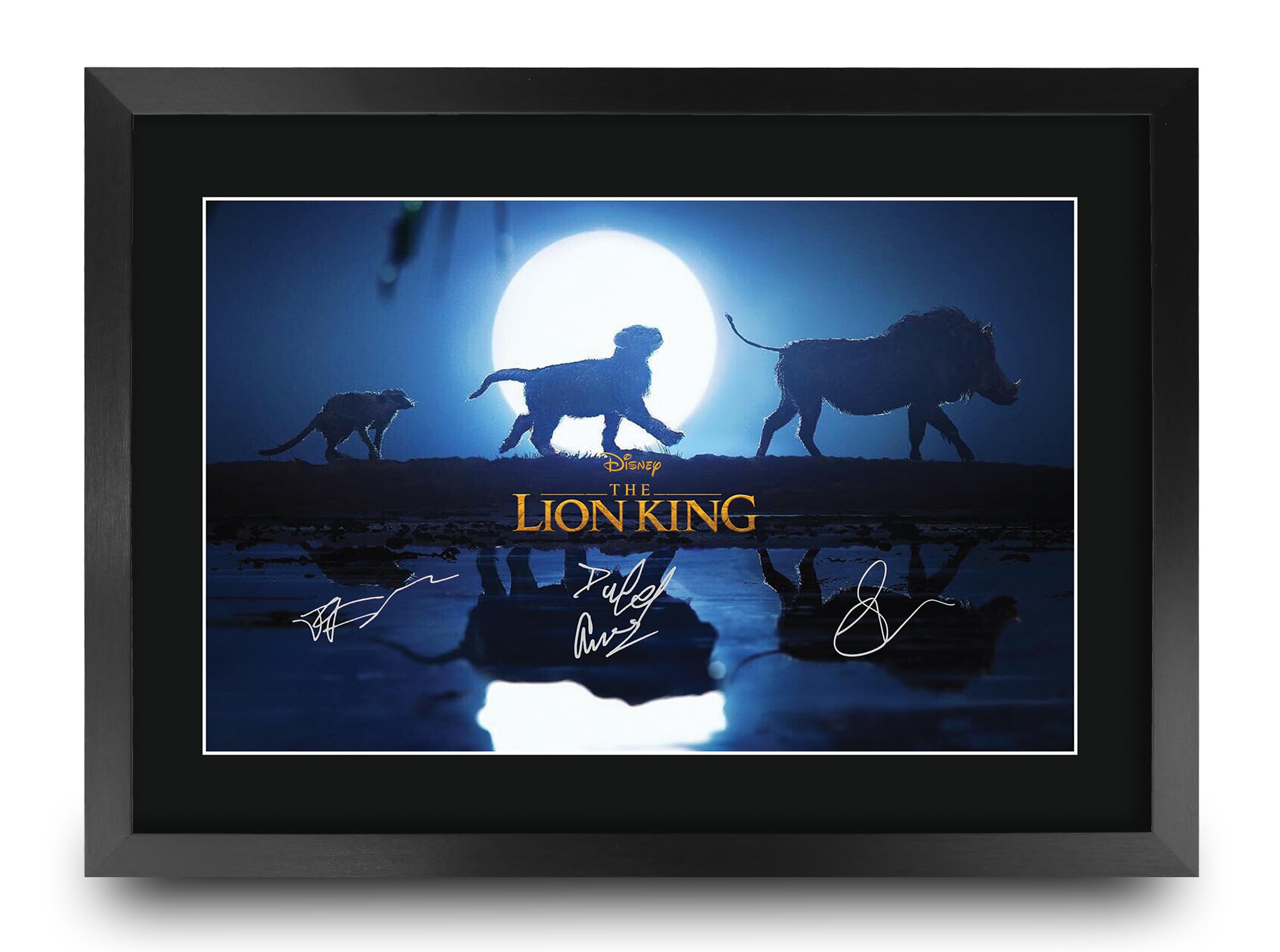 HWC Trading The Lion King Scene 2 Gifts Printed Signed Autograph Picture for Movie Memorabilia Fans - A3 Framed