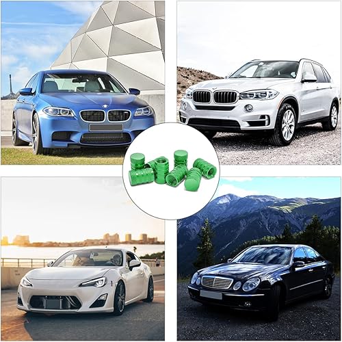 Miniatura 6 de Tapones de válvula de neumático de aleación de aluminio, 8 tapas universales para válvulas de neumáticos de automóvil, cubiertas universales para