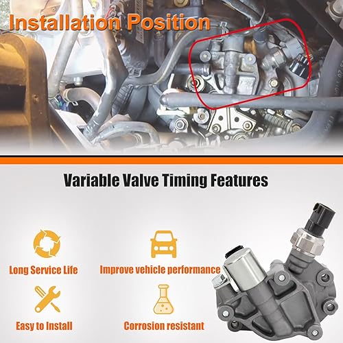 Miniatura 5 de Solenoide de sincronización de válvula variable (VVT) del motor de admisión y escape para Honda Accord 2005-2008, para Honda Odyssey, Honda pilot