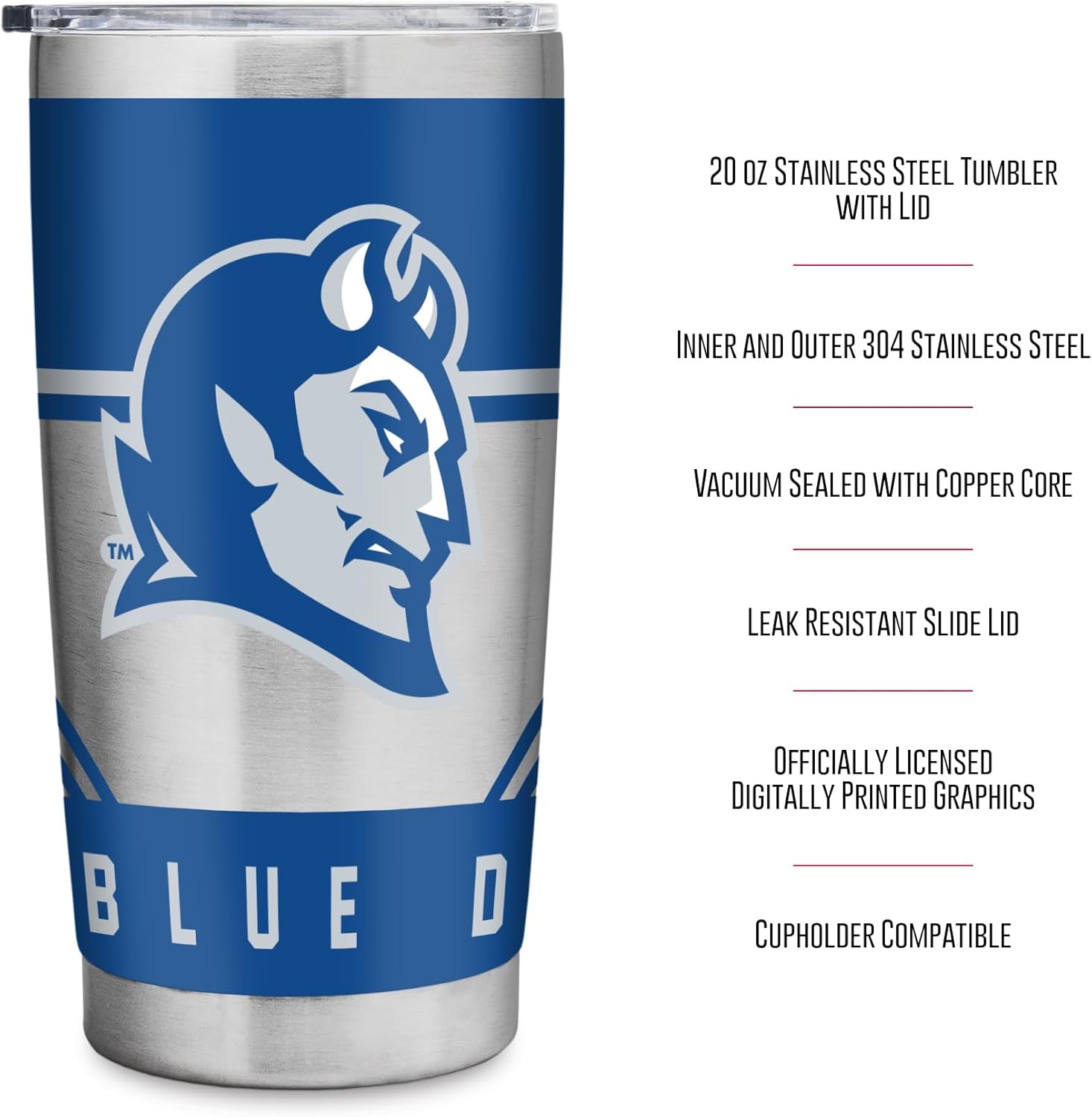 Rico Industries NCAA John Jay Bloodhounds Standard 20oz Stainless Steel Tumbler with Lid - Great For Coffee, Tea, Water or Cocktails - Image 7