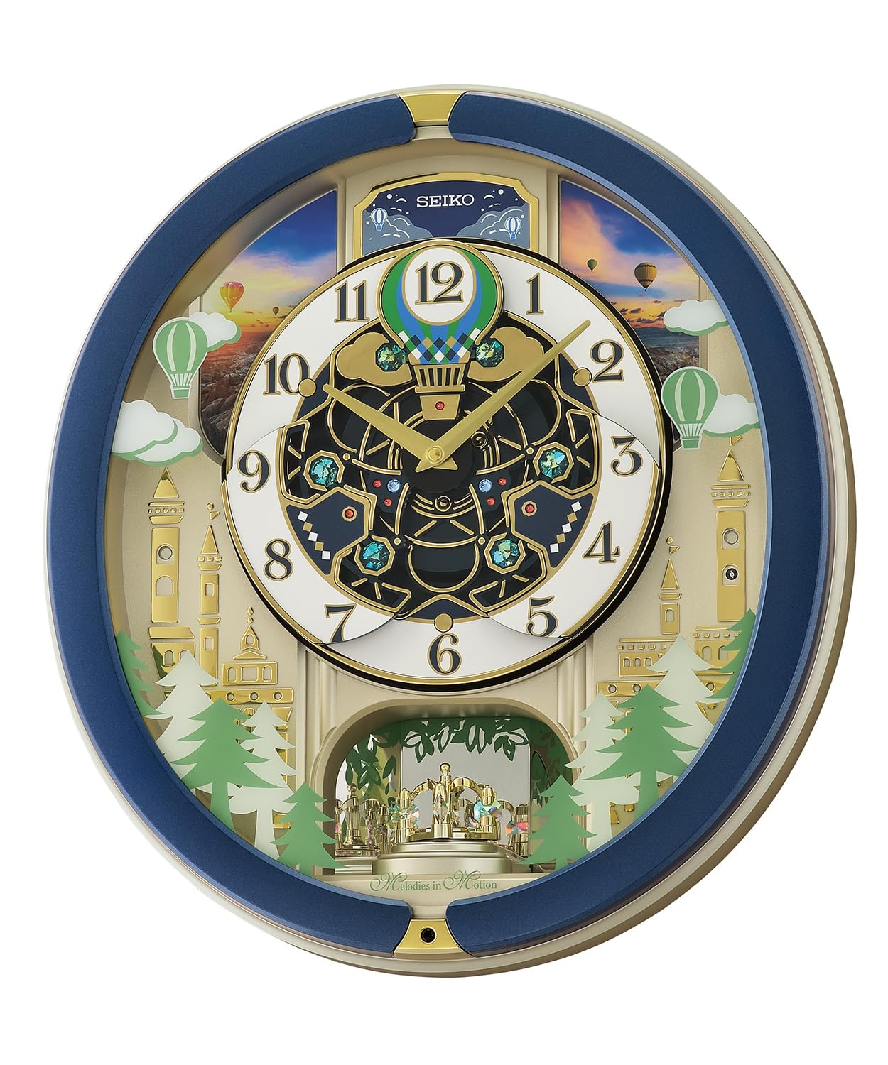 Seiko Melodies In Motion Multicoloured Dial Wall Clock QXM398L