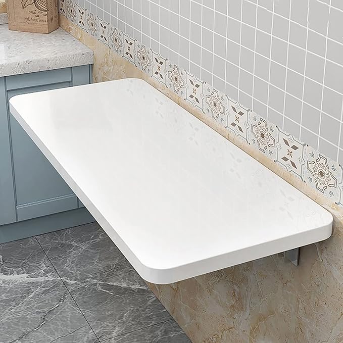 Table Murale Rabattable Table Pliante Murale, Table Murale Pliante Murale Pour Cuisine, Table De Bar De Petit Déjeuner, Table À Manger Abattante Pour Petit Espace, Bureau De Travail Pour Bu