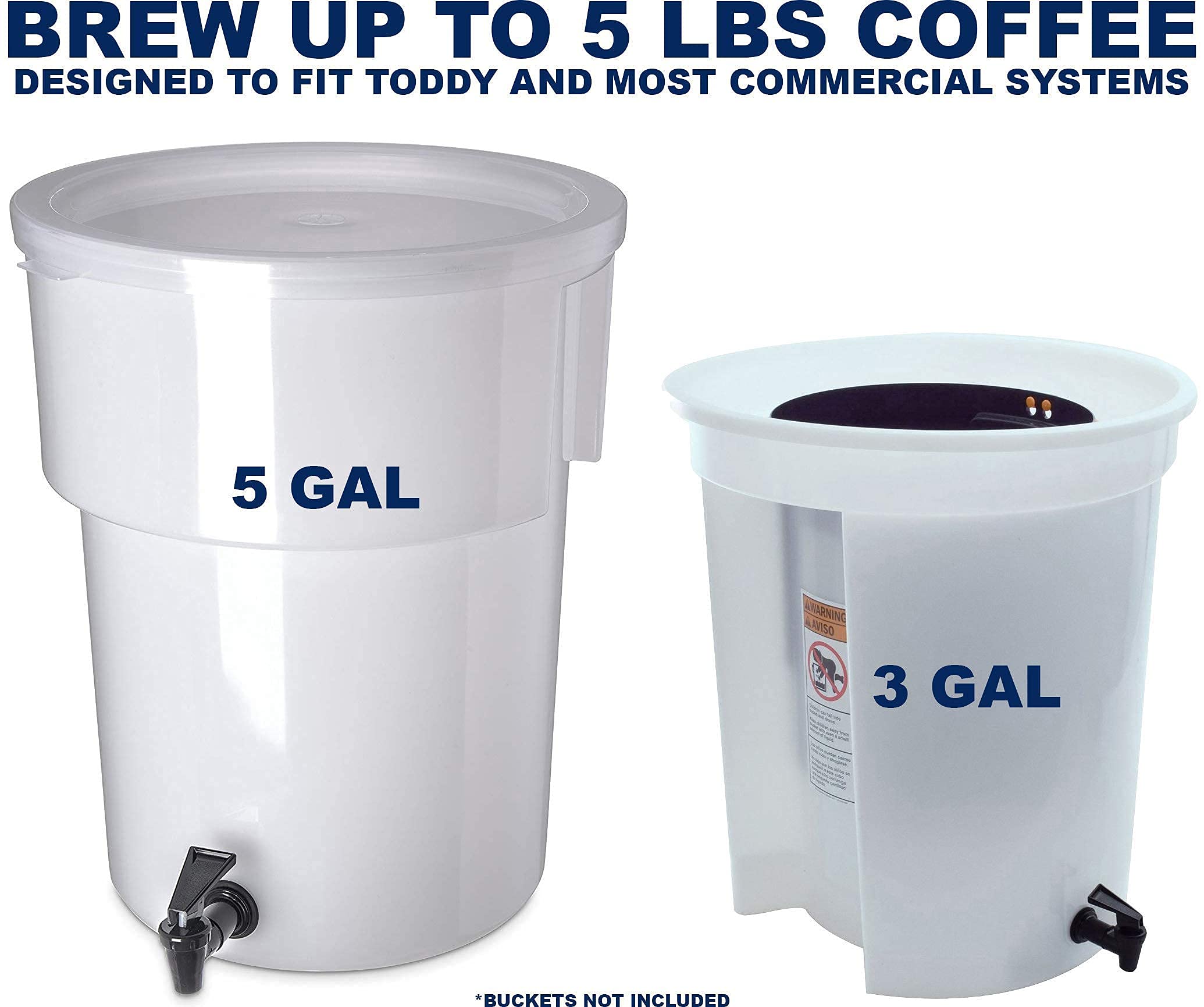 50 Pack COMMERCIAL Cold Brew Coffee Filters, 20" x 20" Fits Toddy 5 GALLON Commercial System, Brew 5 LBS Coffee