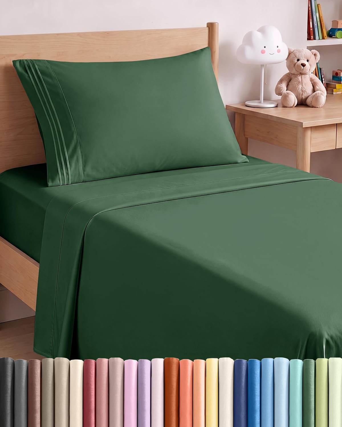 Honest review of Twin XL Size 3 Piece Sheet Set - Comfy Breathable & Cooling - Emerald Green