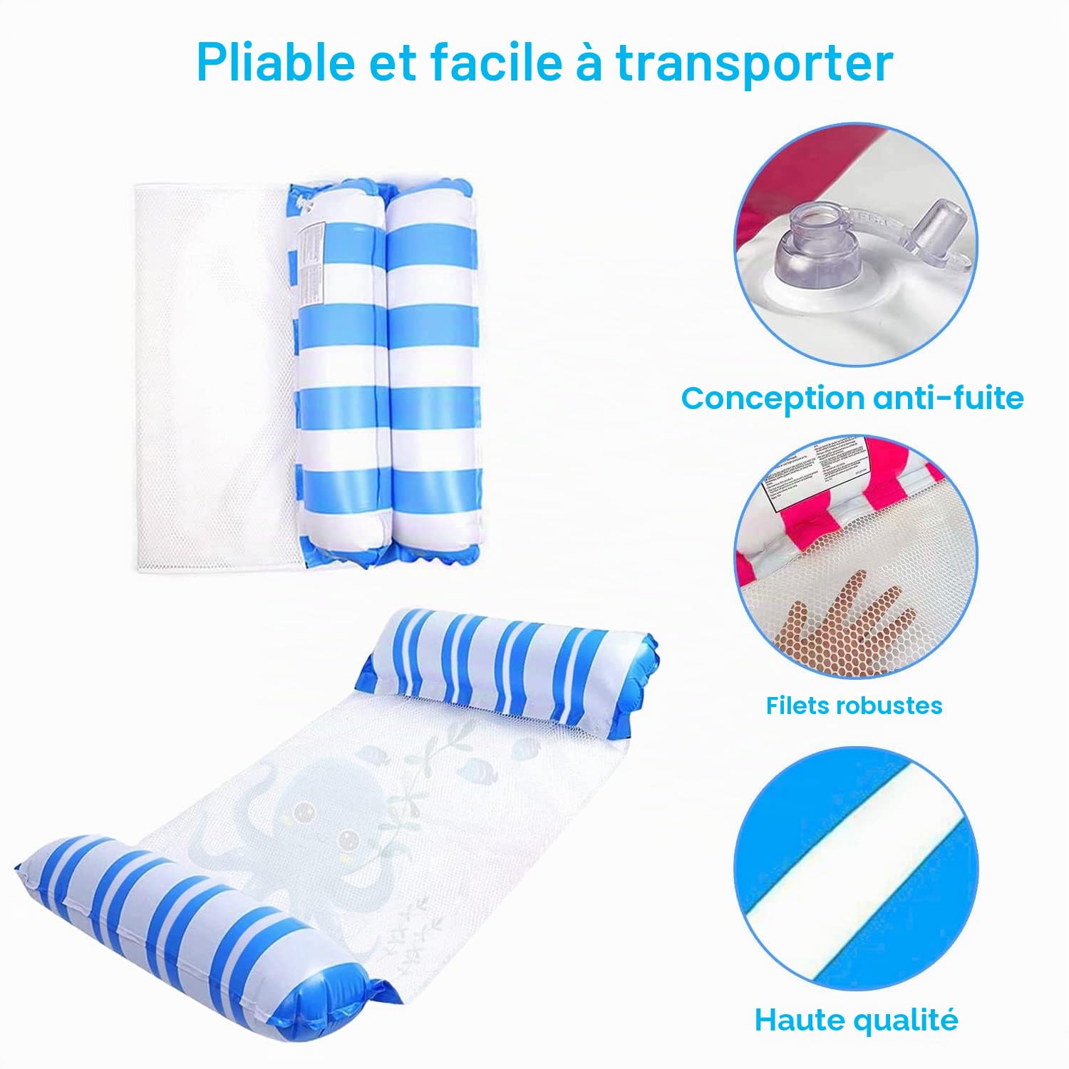 Hamac Gonflable Piscine 4 en 1, Bouée Piscine Adulte avec Filet, Fauteuil Flottant et Matelas Piscine Gonflable, Chaise Longue Fl... - Jeux - Jouets Hamac Gonflable Piscine 4 en 1, Bouée Piscine Adulte avec Filet, Fauteuil Flottant et Matelas Piscine Gonflable, Chaise Longue Fl... - Jeux - Jouets