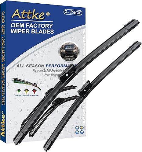 2 Limpiaparabrisas de 26" + 18" delanteros para Volkswagen Passat 2015-2021GTI 2013-2020Audi A3 2012-2021 - Calidad original OE (paquete de 2)